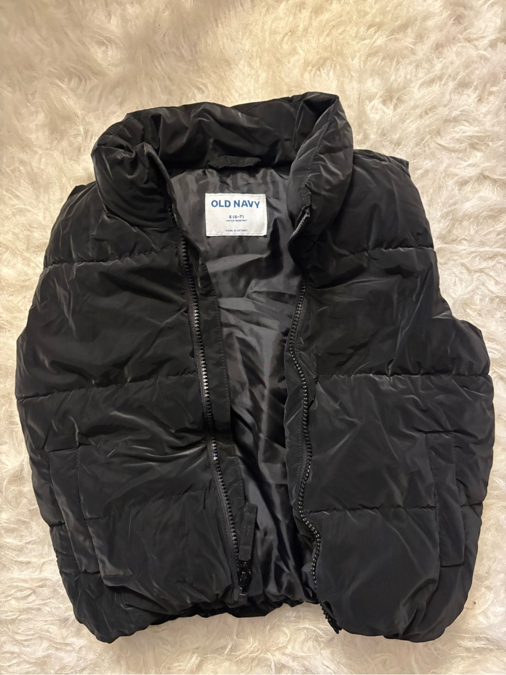 Old Navy Black Quilted Puffer Vest